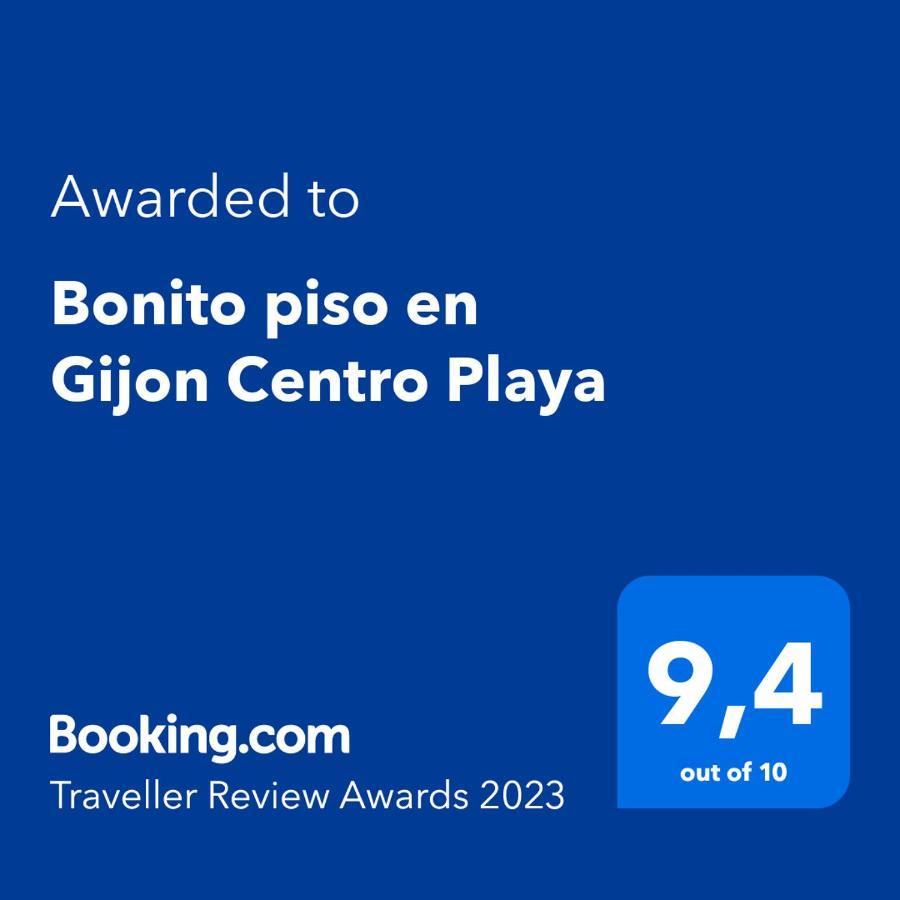 Apartamento Bonito piso en Gijon Centro Playa Exterior foto